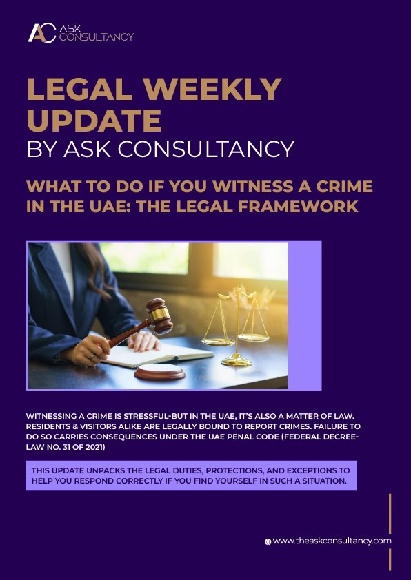 What to Do if You Witness a Crime in the UAE