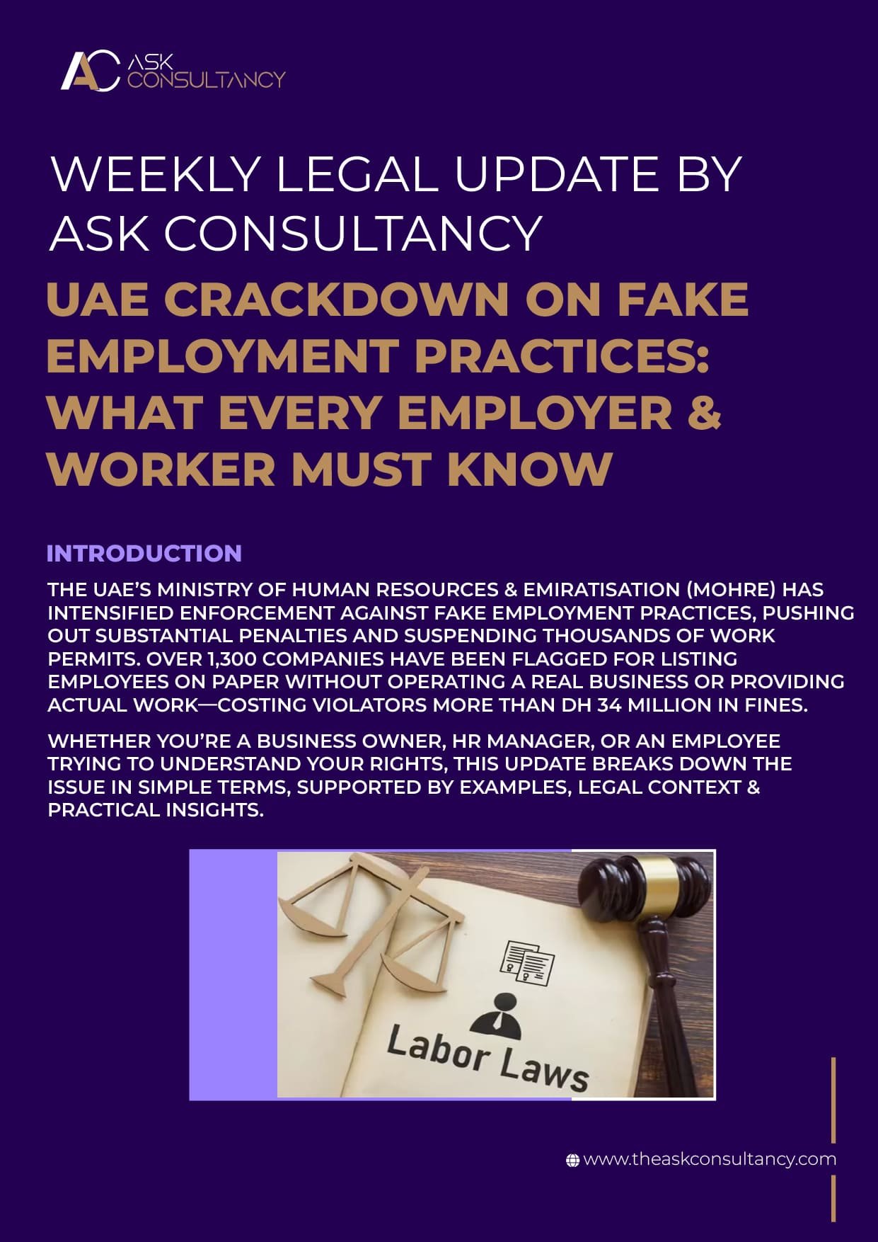 UAE Crackdown on Fake Employment Practices